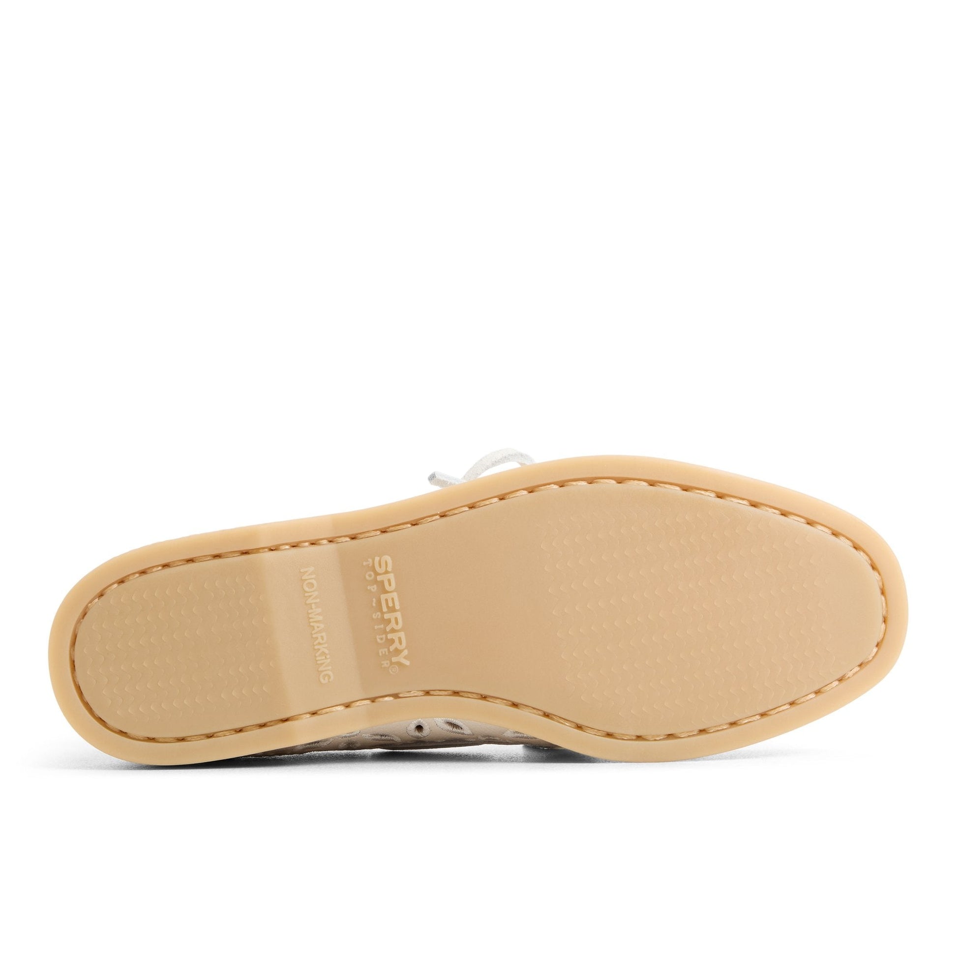 Sperry Authentic Original 2 Eye Embroidered Boat Shoe Cream