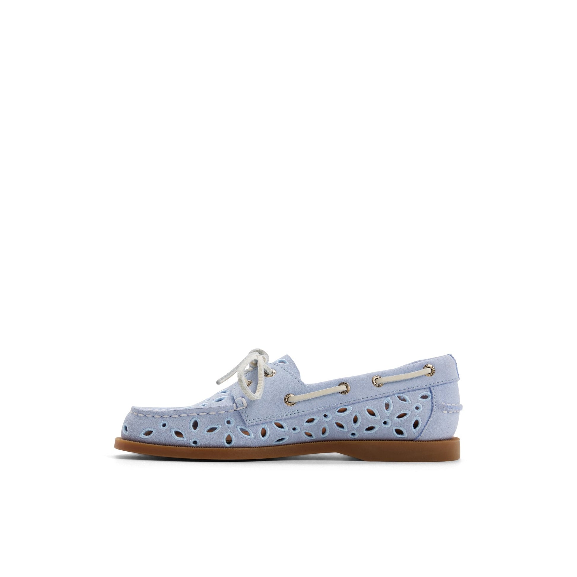 Sperry Authentic Original 2 Eye Embroidered Boat Shoe Light blue