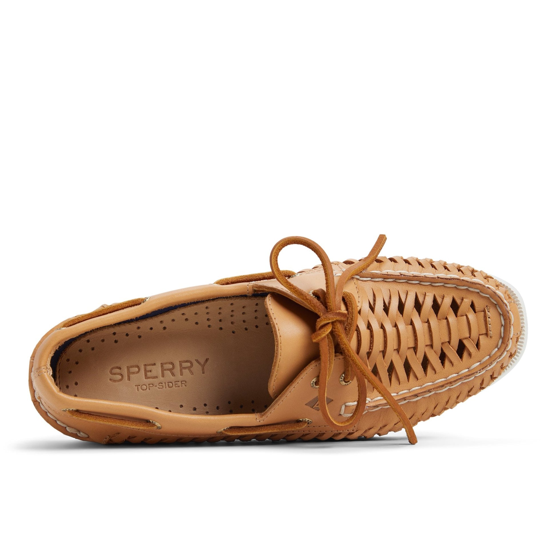 Sperry Authentic Original 2 Eye Woven Boat Shoe Tan
