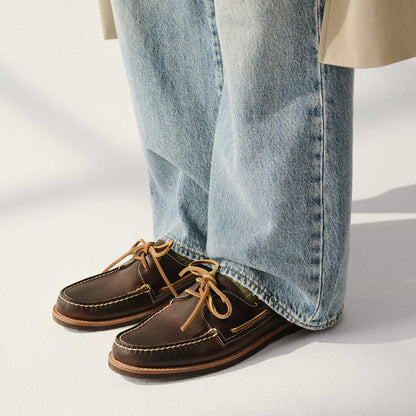Sperry Authentic Original 2-Eye Ripple Lug Boat Shoe Amaretto