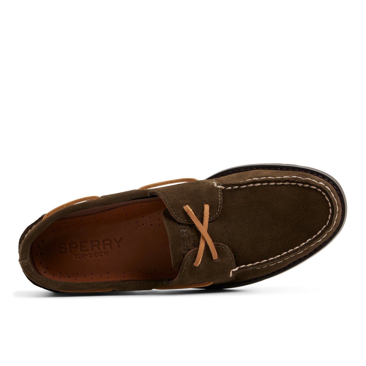 Sperry Authentic Original 2-Eye Ripple Lug Boat Shoe Olive