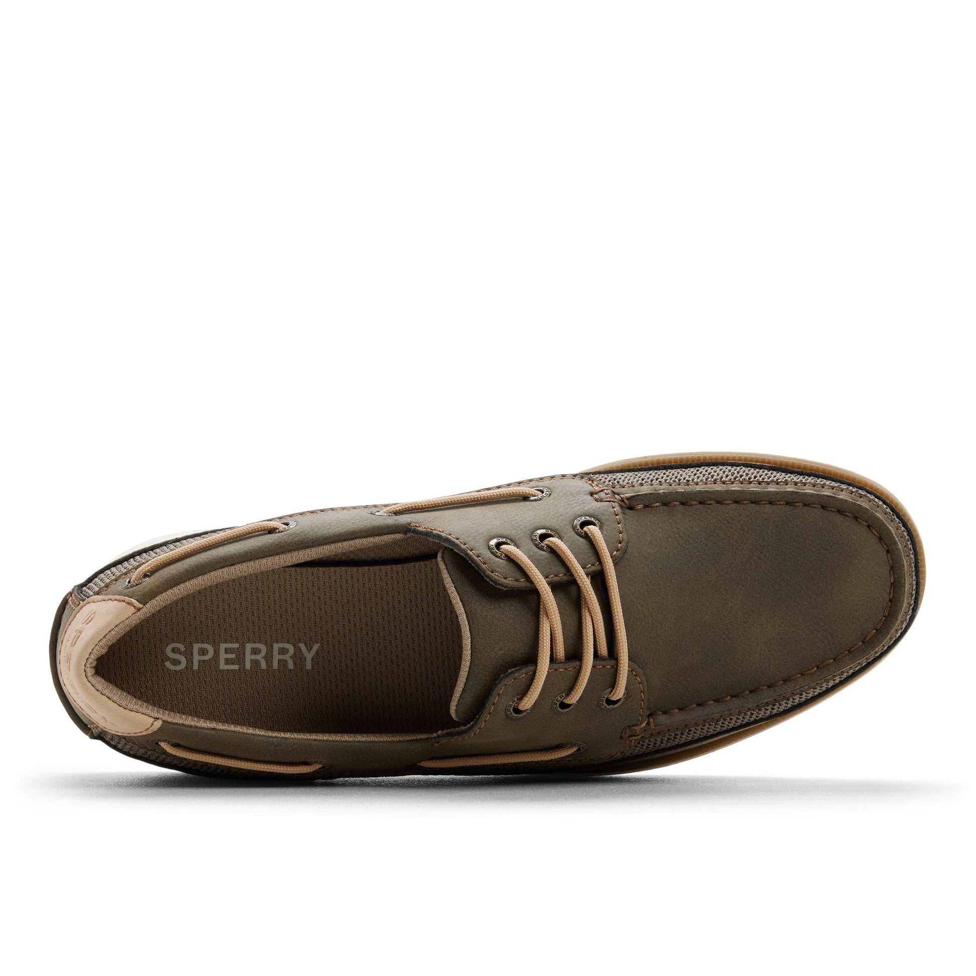 Sperry Hull 3 Eye Boat Shoe Olive