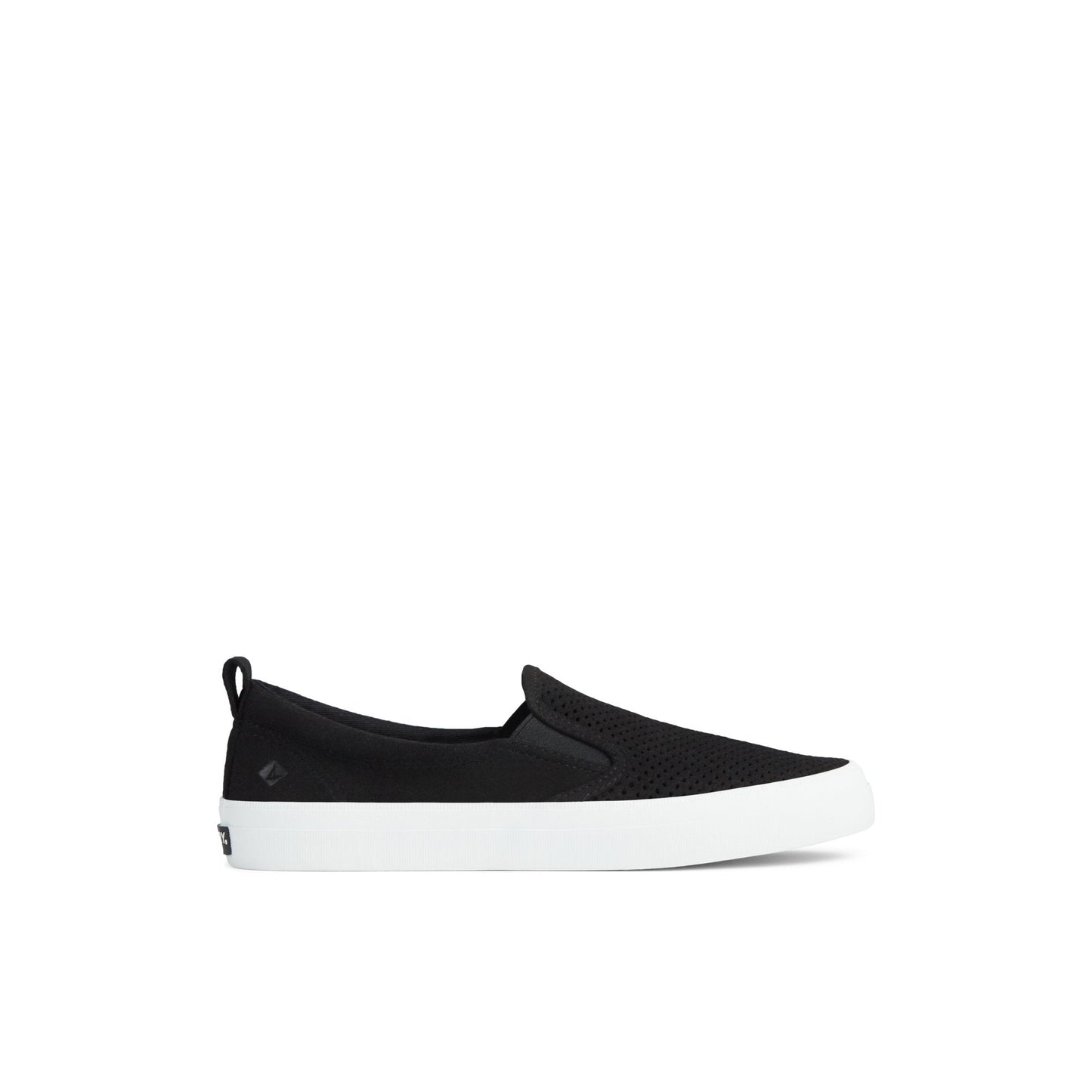 Sperry Crest Twin Gore Perforated Slip On Sneaker Black