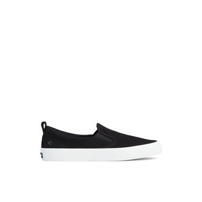 Sperry Crest Twin Gore Perforated Slip On Sneaker Black