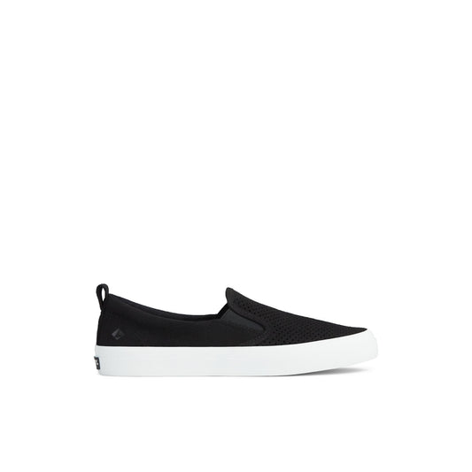Sperry Crest Twin Gore Perforated Slip On Sneaker Black