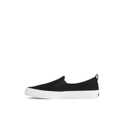 Sperry Crest Twin Gore Perforated Slip On Sneaker Black