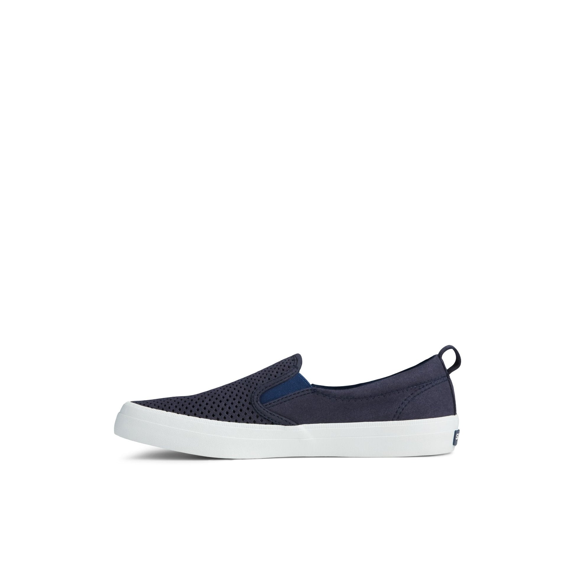 Sperry Crest Twin Gore Perforated Slip On Sneaker Navy