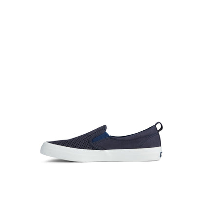 Sperry Crest Twin Gore Perforated Slip On Sneaker Navy
