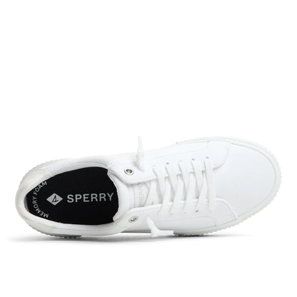 Sperry Bermuda Lace to Toe Platform Sneakers White