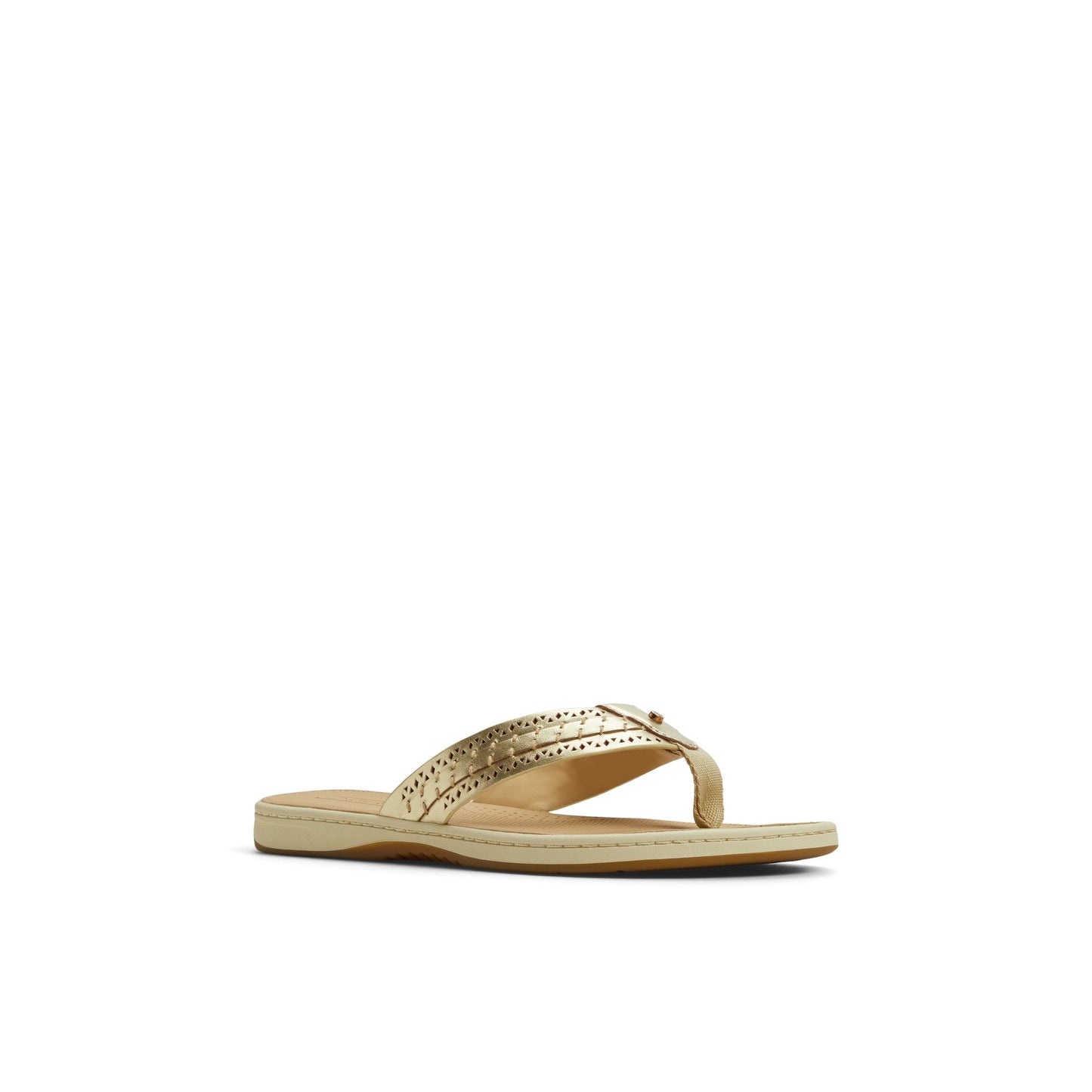 Sperry Seafish 3 Flip Flop Sandal Gold