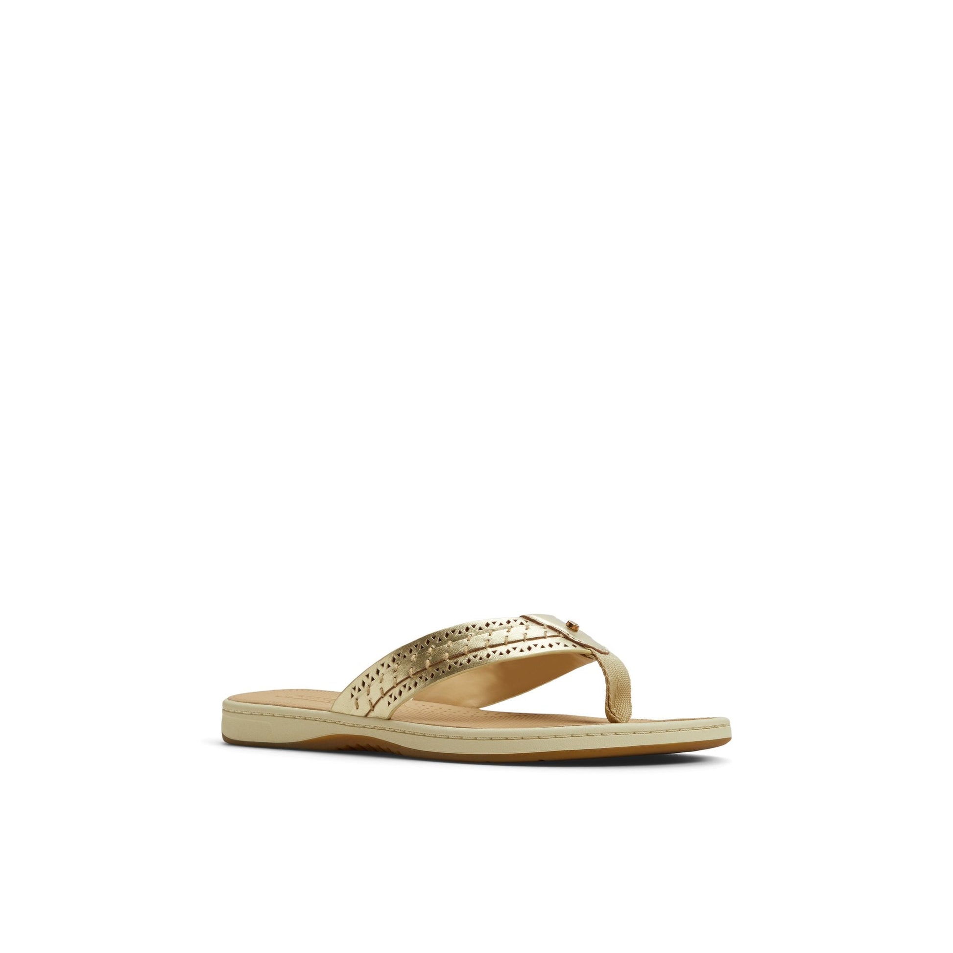 Sperry Seafish 3 Flip Flop Sandal Gold