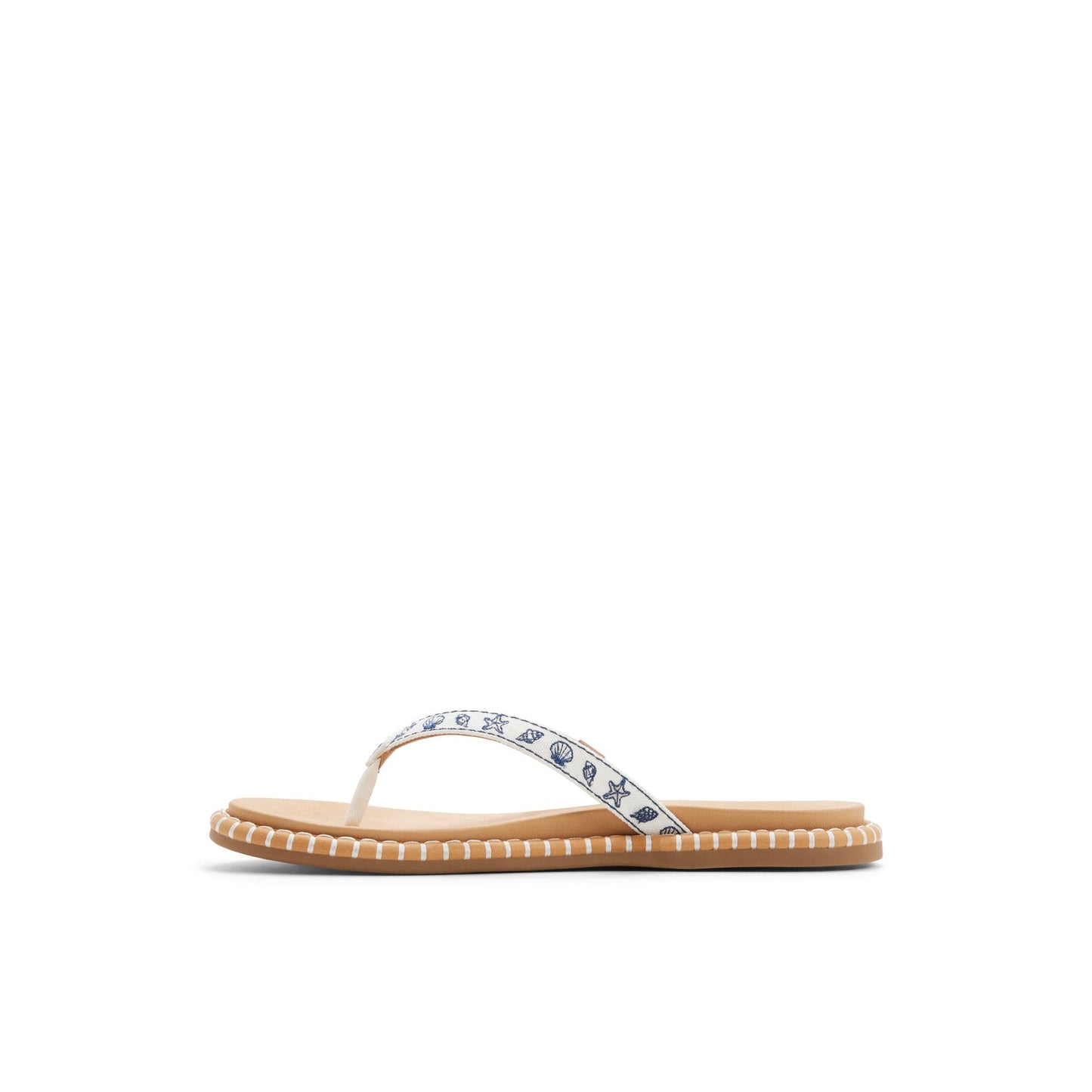 Sperry Isla Thong Embroider Sandal White/blue