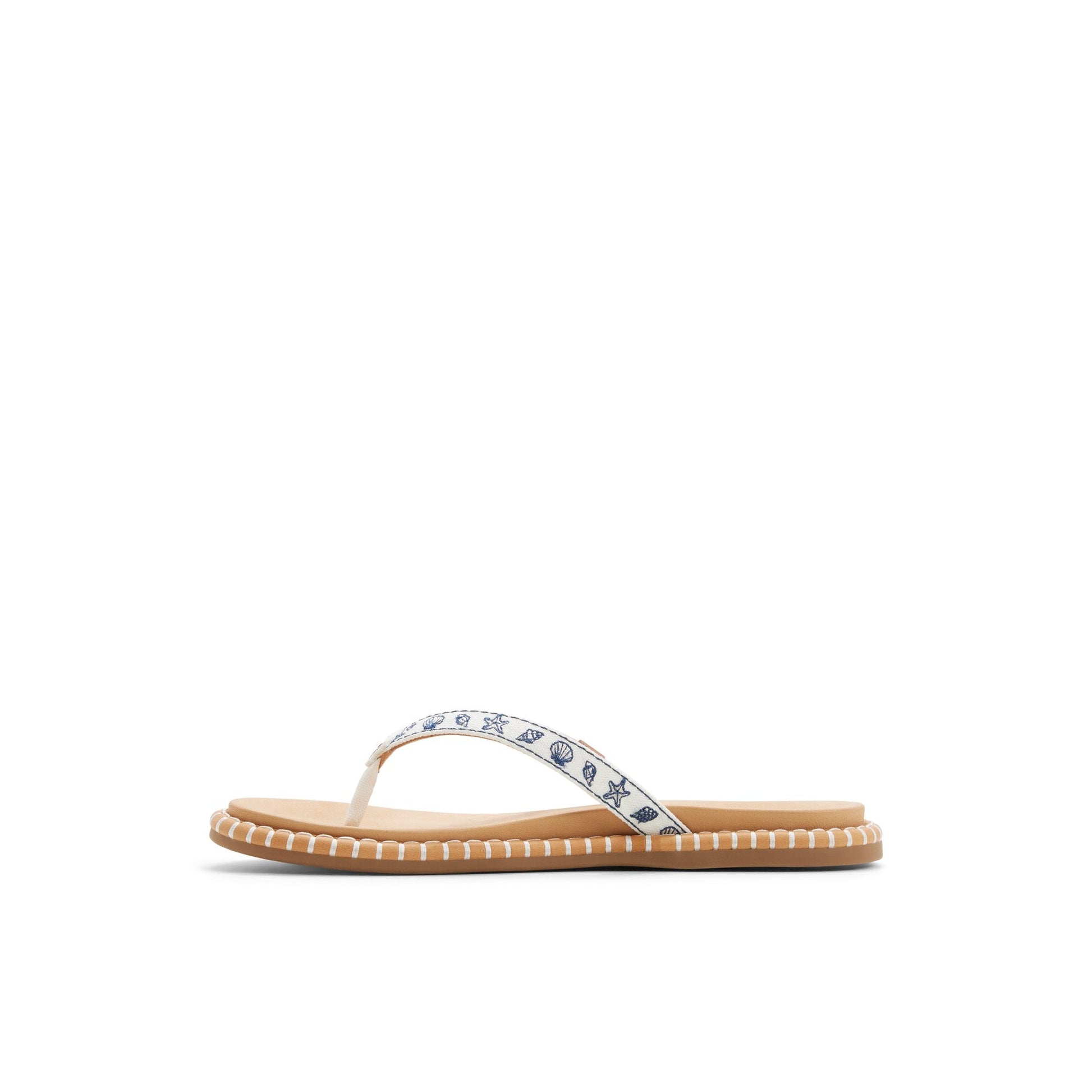 Sperry Isla Thong Embroider Sandal White/blue