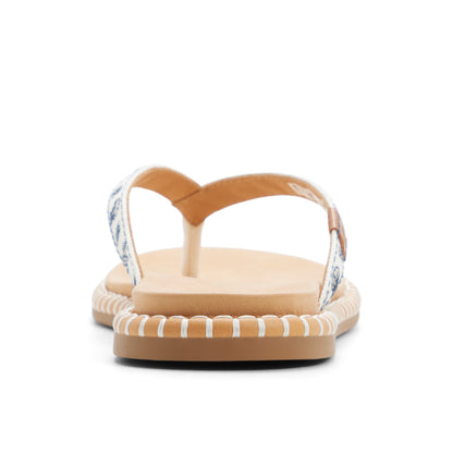 Sperry Isla Thong Embroider Sandal White/blue