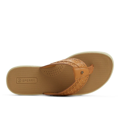 Sperry Seafish 3 Flip Flop Sandal Tan