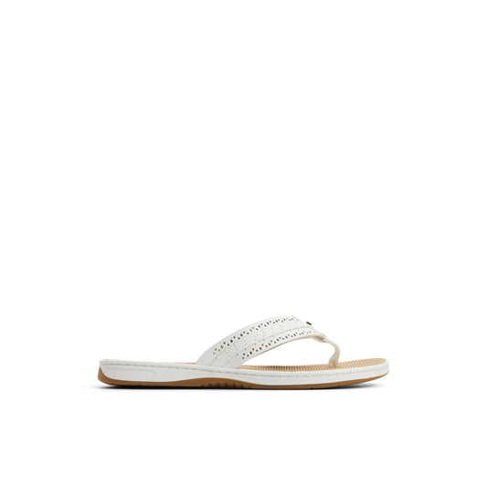 Sperry Seafish 3 Flip Flop Sandal White