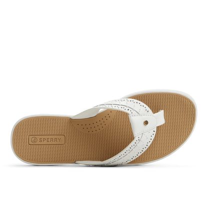 Sperry Seafish 3 Flip Flop Sandal White
