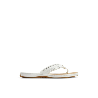 Sperry Seafish 3 Flip Flop Sandal White