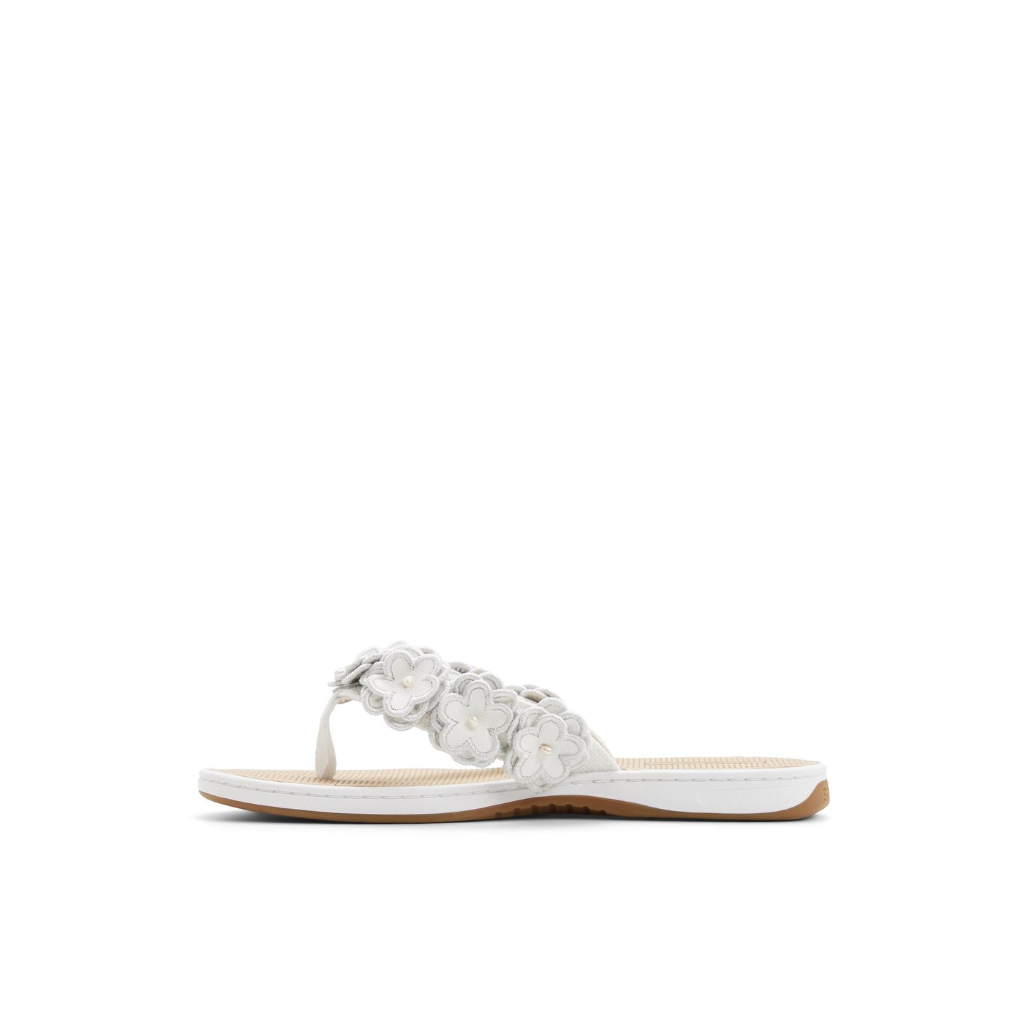 Sperry Seafish Floral Thong Sandal White