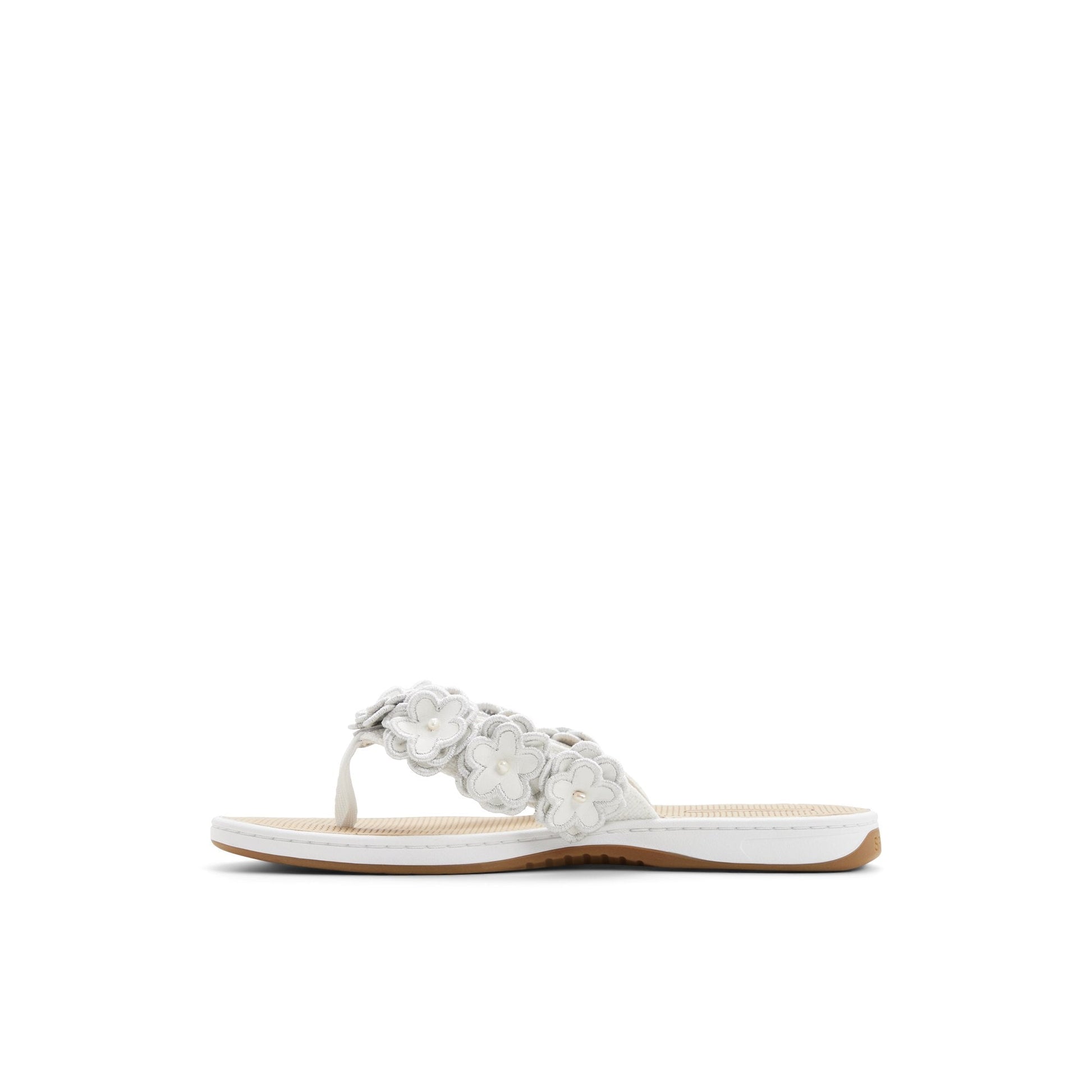 Sperry Seafish Floral Thong Sandal White