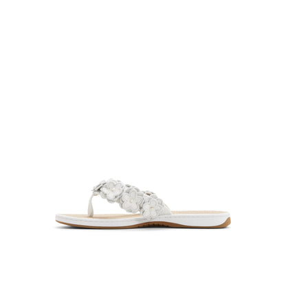 Sperry Seafish Floral Thong Sandal White