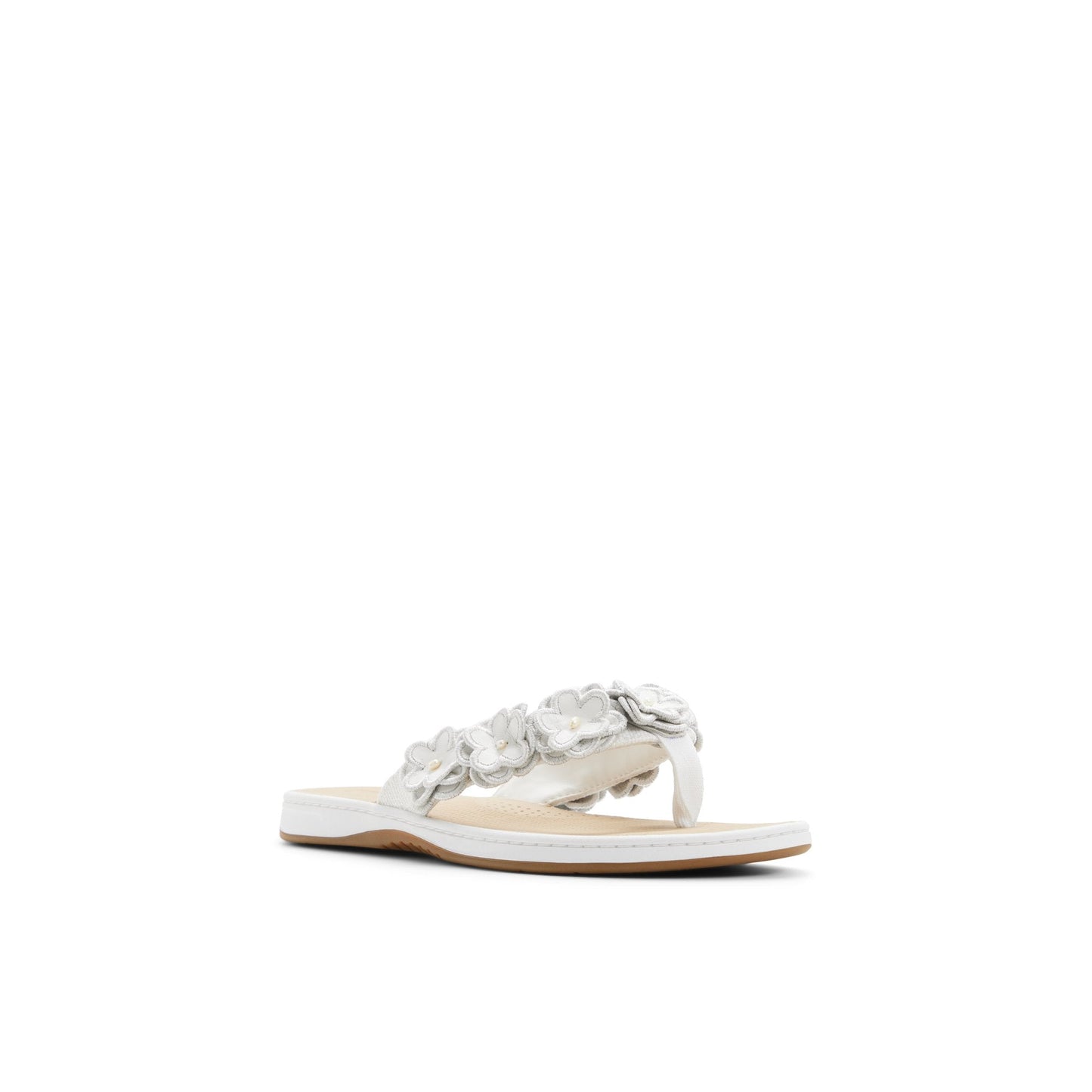 Sperry Seafish Floral Thong Sandal White