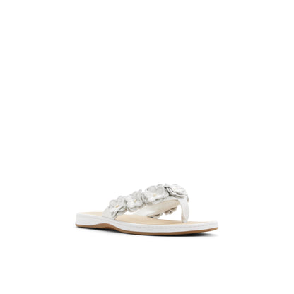 Sperry Seafish Floral Thong Sandal White