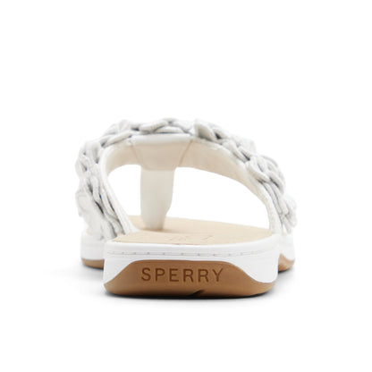 Sperry Seafish Floral Thong Sandal White