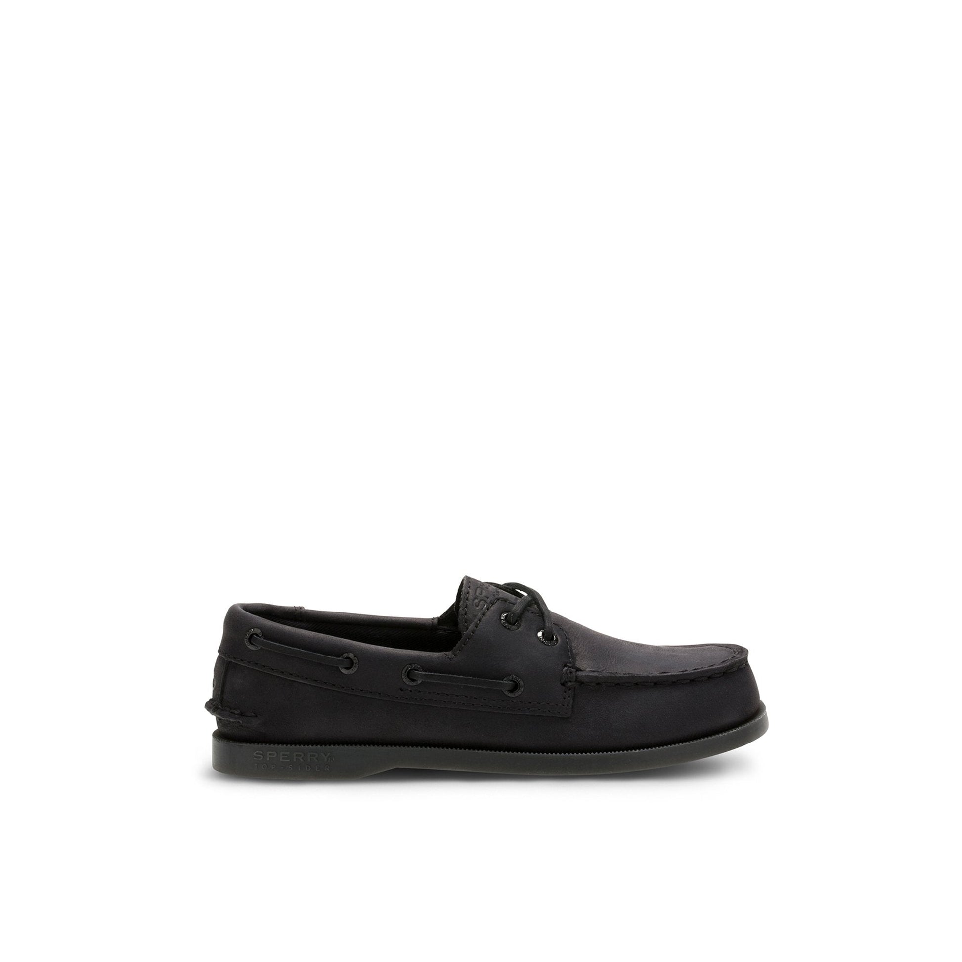 Sperry Authentic Original 2‑Eye Junior Boat Shoe Black