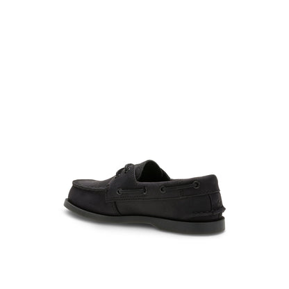 Sperry Authentic Original 2‑Eye Junior Boat Shoe Black