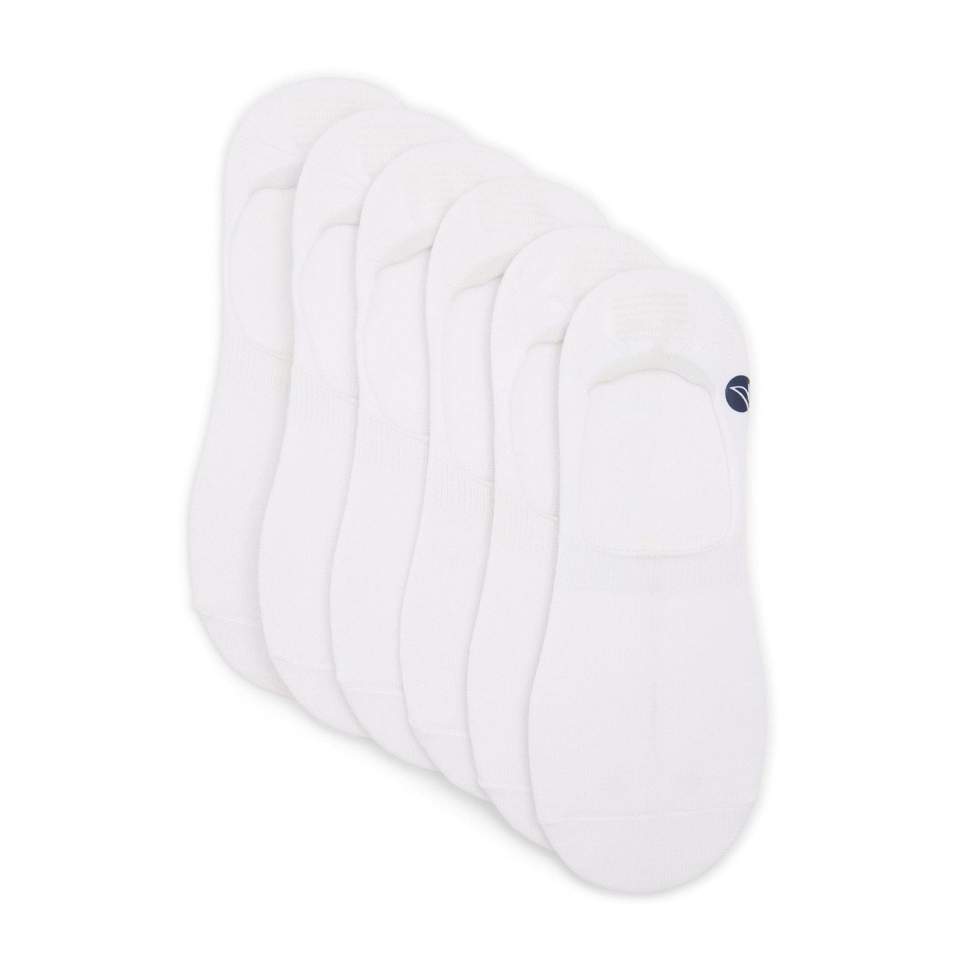 Sperry Mens 6-pack Liner Socks White