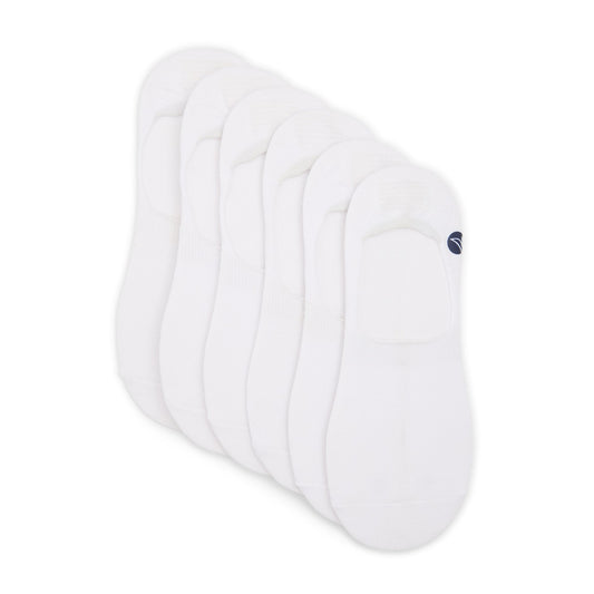 Sperry Mens 6-pack Liner Socks White