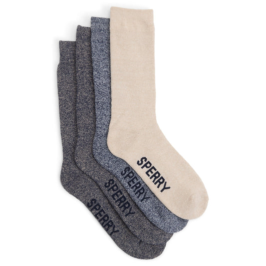 Sperry Mens 4-Pack Boot Socks Navy