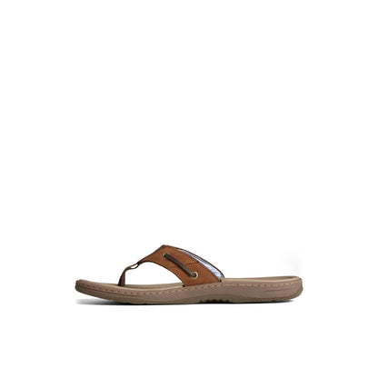 Sperry Baitfish Leather Flip Flop Brown