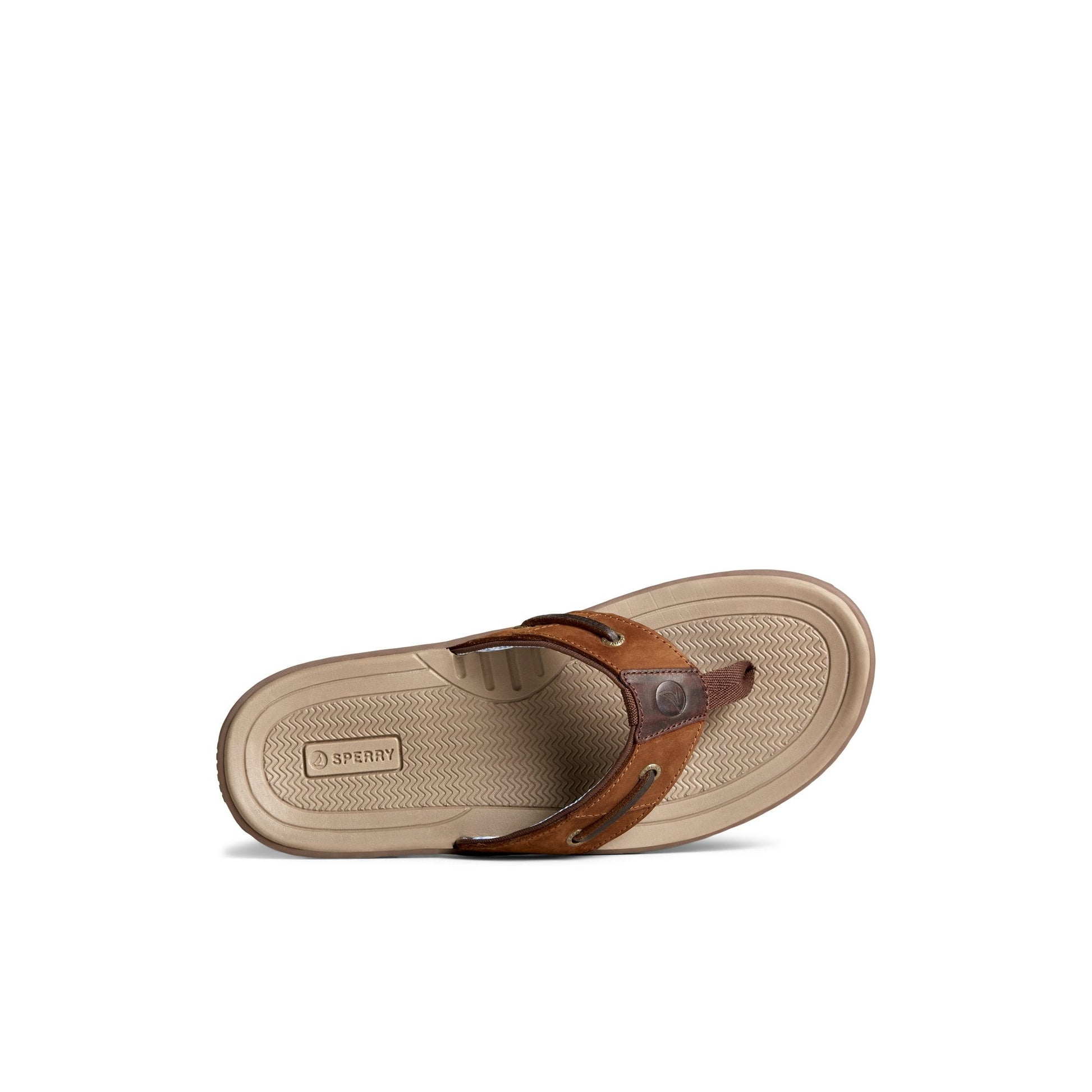 Sperry Baitfish Leather Flip Flop Brown