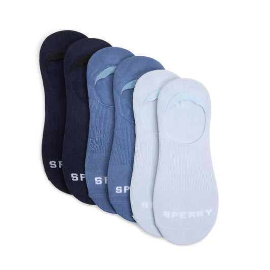 Sperry Mens 6-pack Arch Socks Navy multi