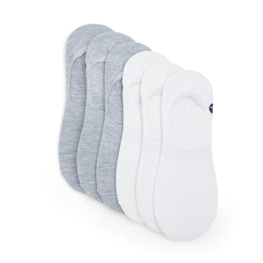 Sperry Mens 6-pack Liner Socks Open grey