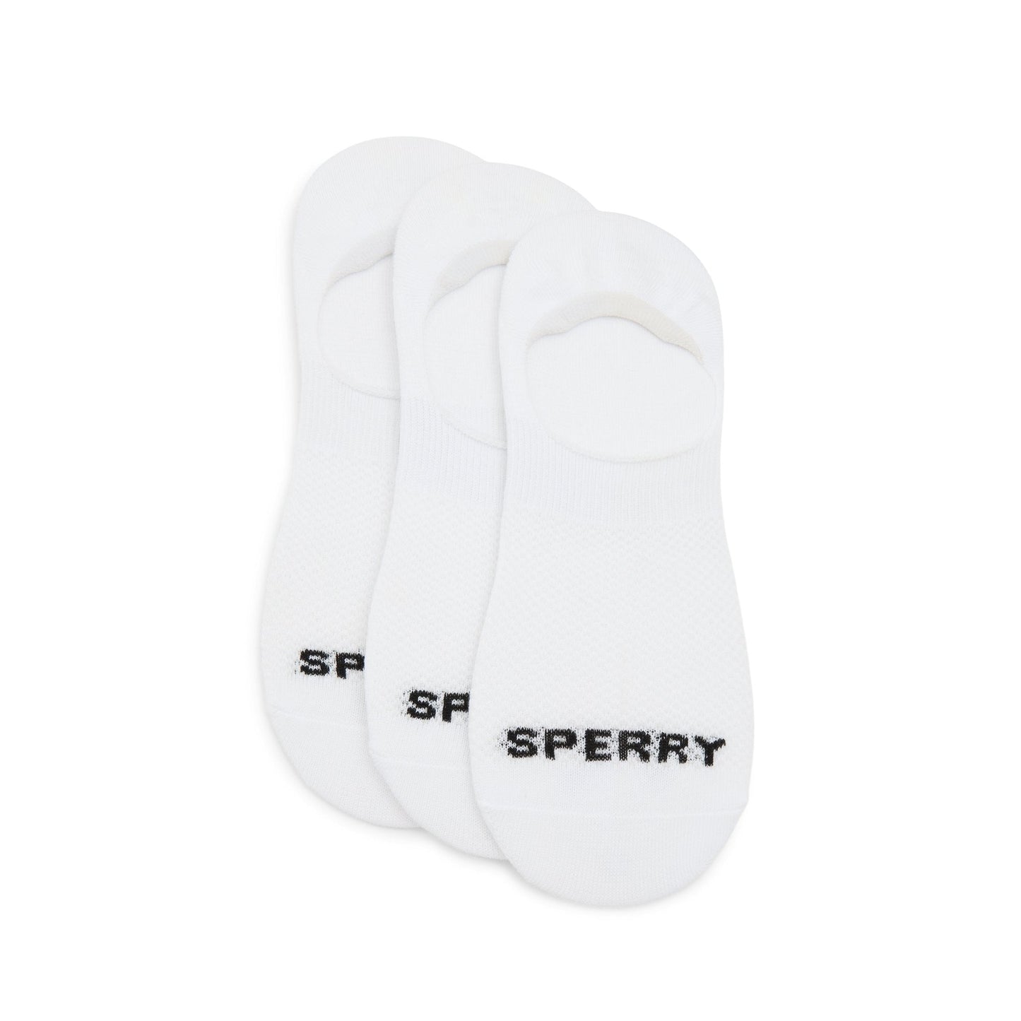 Sperry Mens 3-Pack No-Show Socks White
