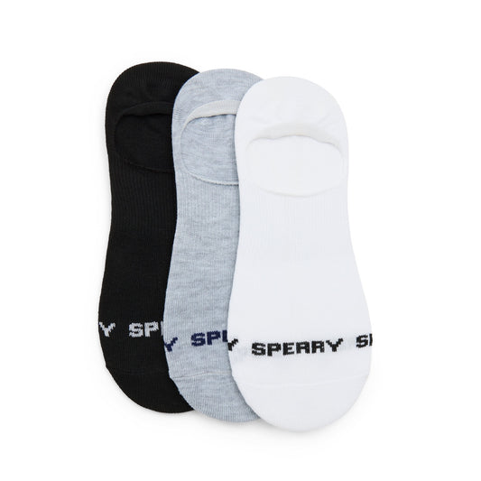 Sperry Mens 3-pack Arch Socks Open black