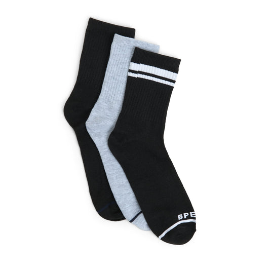 Sperry Mens 3-Pack Short Crew Socks Navy multi