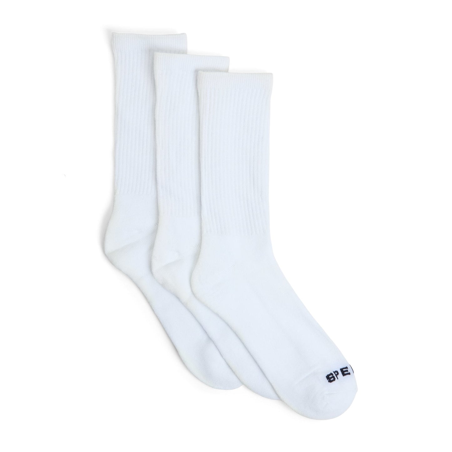 Sperry Mens 3-Pack Crew Socks White