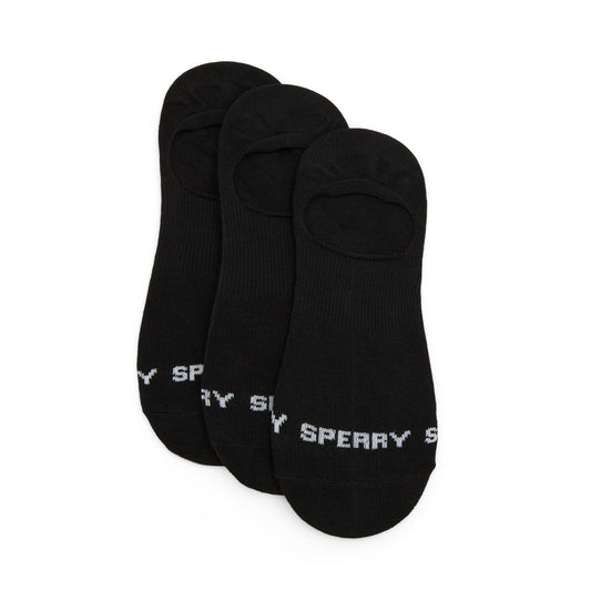 Sperry Mens 3-pack Arch Socks Black