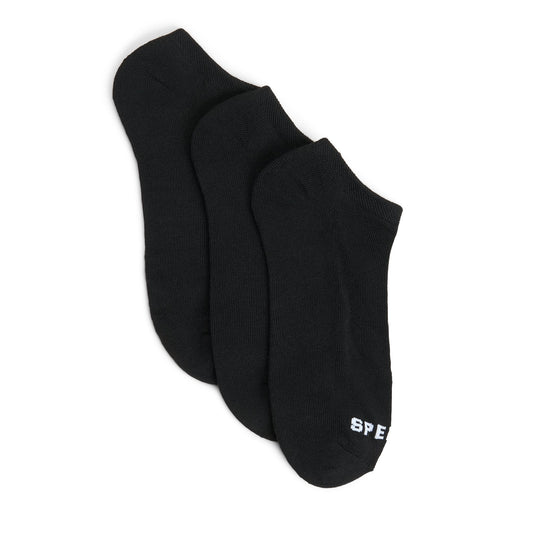 Sperry Mens 3-Pack Ankle Socks Black