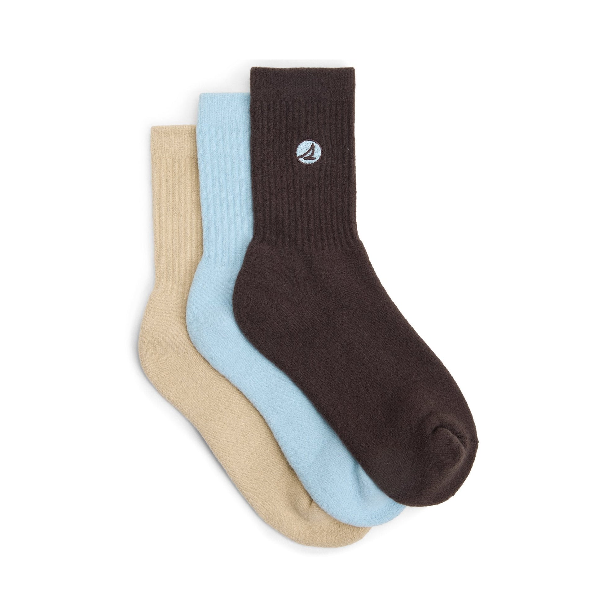 Sperry Ladies 3-Pack Boot Socks Brown multi