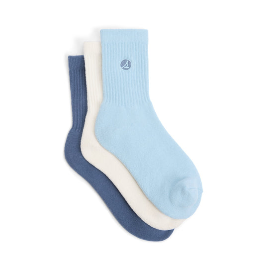 Sperry Ladies 3-Pack Boot Socks Open blue