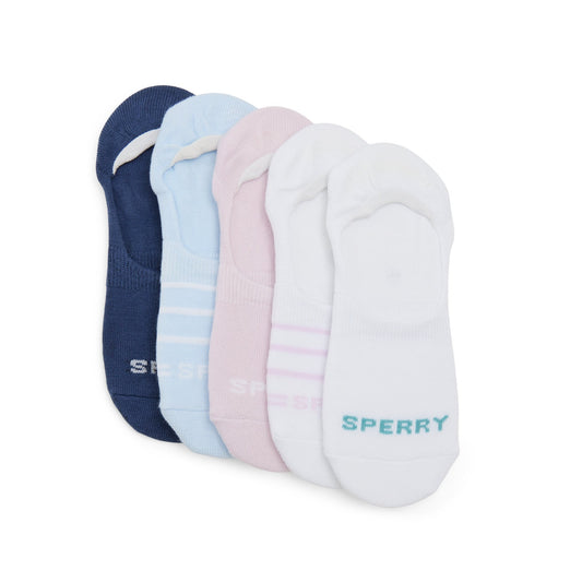 Sperry Ladies 5-Pack No-Show Socks Violet