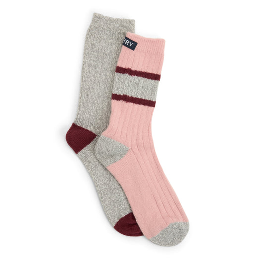 Sperry Ladies 2-pack Yarn Boot Socks Rose