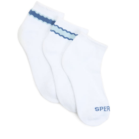 Sperry Ladies 3-pack Ankle Socks Blue combo