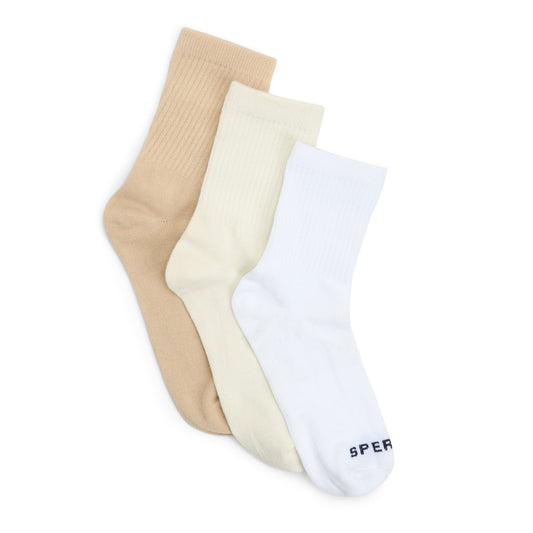 Sperry Ladies 3-Pack Short Crew Socks Yellow multi
