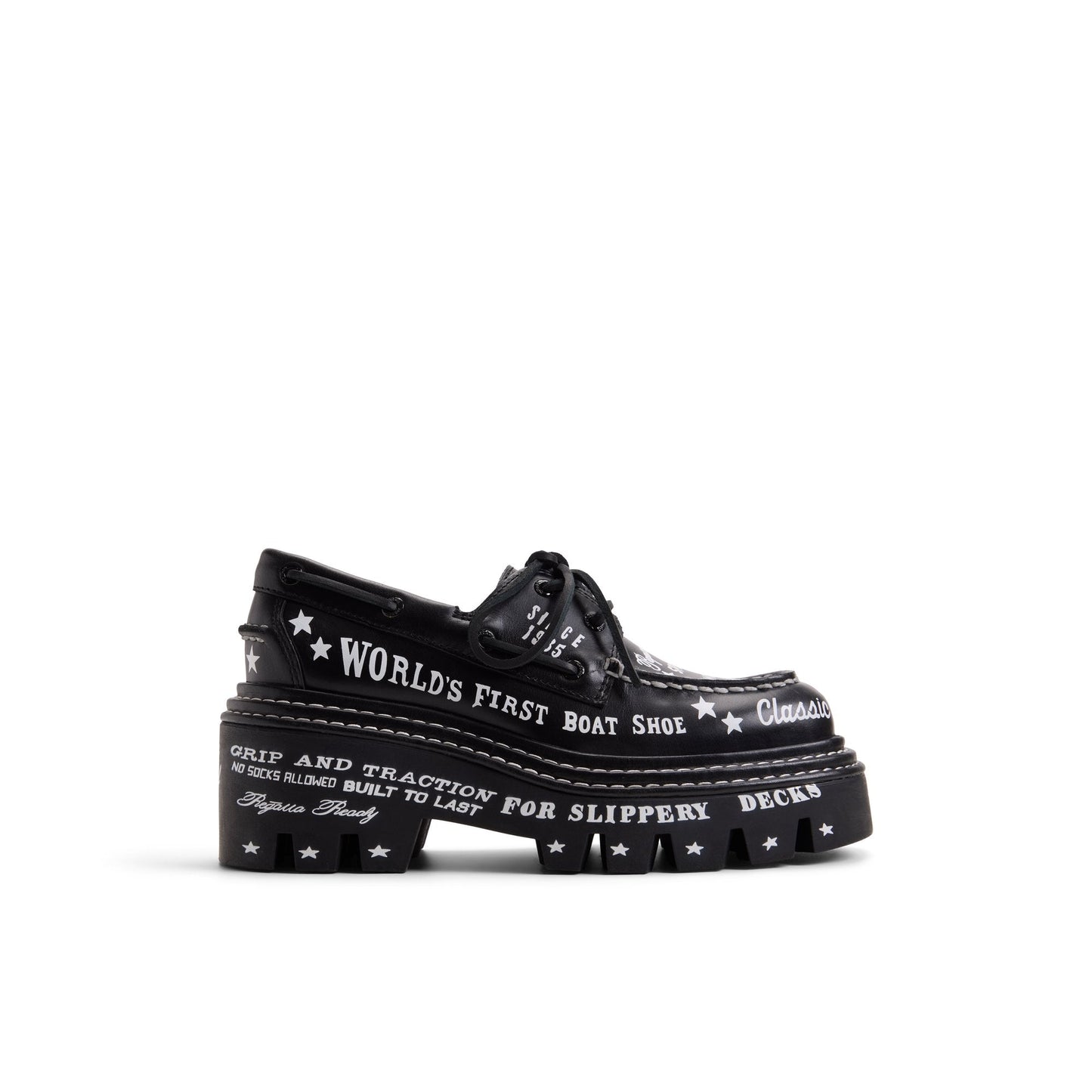 Sperry Sperry x MONSE Authentic Original 2-Eye Lug Boat Shoe Black graphic